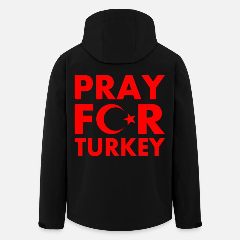 Pray for turkey - Men’s Recycled Softshell Jacket by Stanley/Stella - black