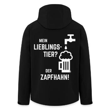 XMein Lieblingstier? (Spruch / White) - Recycelte Männer Softshell-Jacke von Stanley/Stella - Schwarz - Hinten - AI Model Male 185 light (185cm)