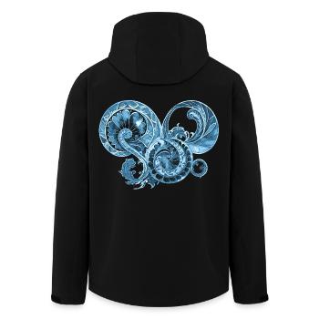 Blue Ornament - Men’s Recycled Softshell Jacket by Stanley/Stella - black - Back - AI Model Male 185 light (185cm)
