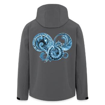 Blue Ornament - Men’s Recycled Softshell Jacket by Stanley/Stella - anthracite - Back - AI Model Male 185 light (185cm)
