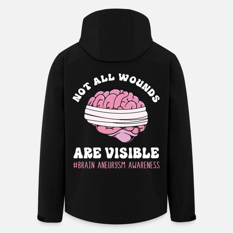 Gehirn Aneurysma - Recycelte Männer Softshell-Jacke von Stanley/Stella - Schwarz