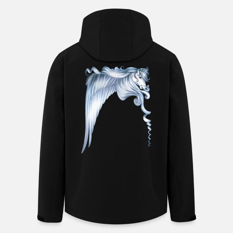 Pegasus Head with Big Wing - Men’s Recycled Softshell Jacket by Stanley/Stella - black
