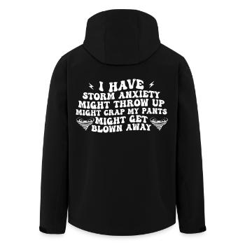 i have storm anxiety might throw up - Veste softshell homme en polyester recyclé Stanley/Stella - noir - Dos - AI Model Male 185 light (185cm)
