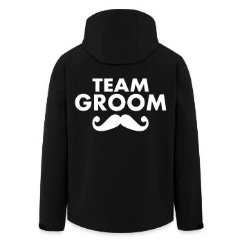 Team groom - Veste softshell homme en polyester recyclé Stanley/Stella - noir - Dos - AI Model Male 185 light (185cm)