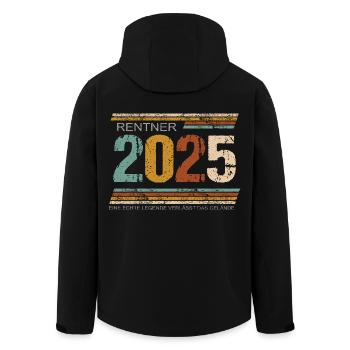 Rente Rentner 2025 Legende verlässt das Gelände - Recycelte Männer Softshell-Jacke von Stanley/Stella - Schwarz - Hinten - AI Model Male 185 light (185cm)