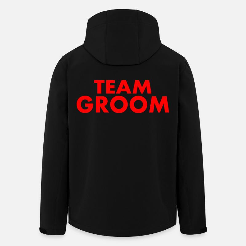 Team groom - Recycelte Männer Softshell-Jacke von Stanley/Stella - Schwarz