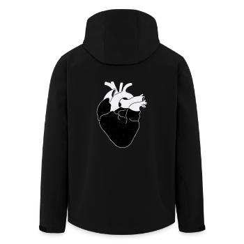 Galactic heart - Men’s Recycled Softshell Jacket by Stanley/Stella - black - Back - AI Model Male 185 light (185cm)