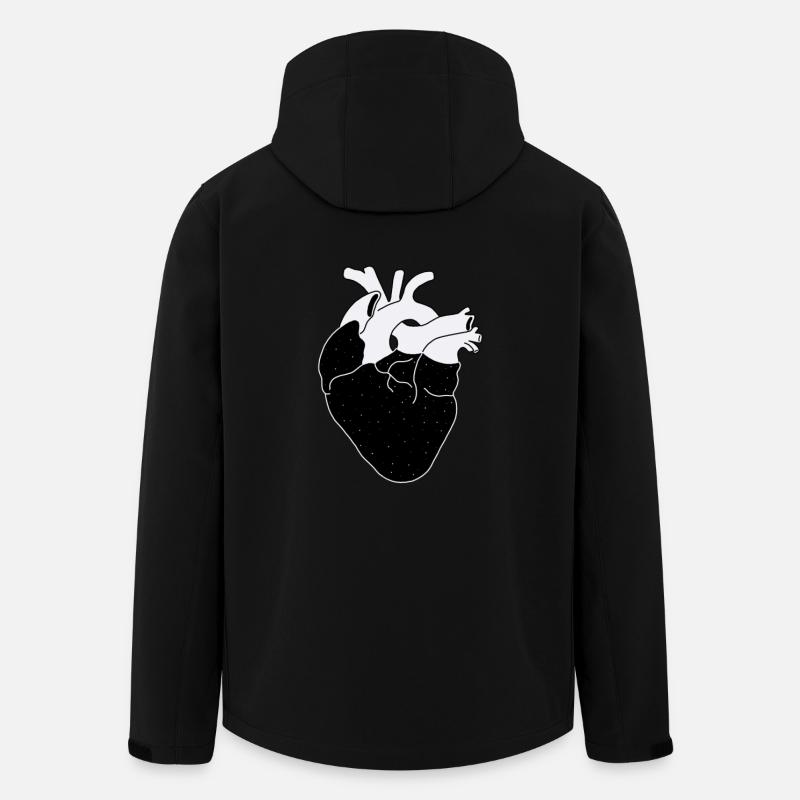 Galactic heart - Veste softshell homme en polyester recyclé Stanley/Stella - noir