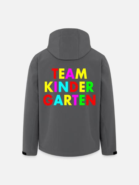 Team kindergarten - Veste softshell homme en polyester recyclé Stanley/Stella - noir