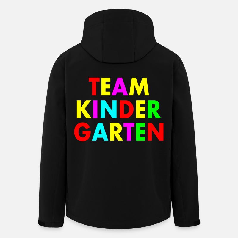 Team kindergarten - Veste softshell homme en polyester recyclé Stanley/Stella - noir