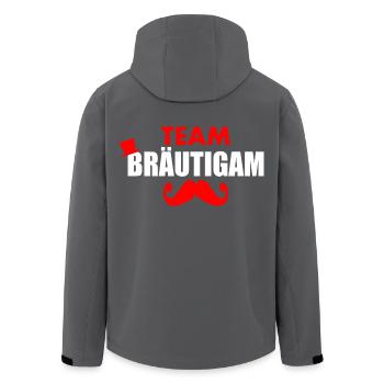 Team bräutigam - Recycelte Männer Softshell-Jacke von Stanley/Stella - Schwarz - Hinten - AI Model Male 185 light (185cm)
