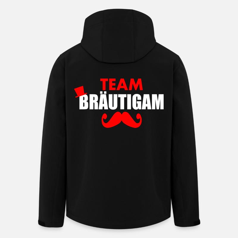 Team bräutigam - Recycelte Männer Softshell-Jacke von Stanley/Stella - Schwarz