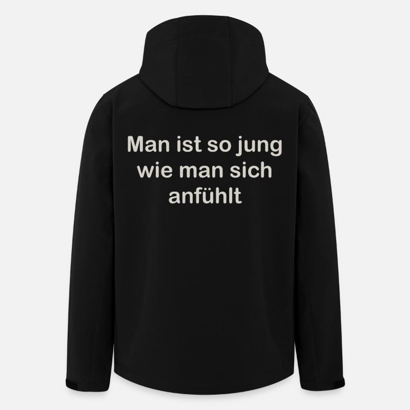 Tu es si jeune - Veste softshell homme en polyester recyclé Stanley/Stella - noir