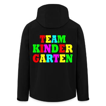 Team kindergarten - Recycelte Männer Softshell-Jacke von Stanley/Stella - Schwarz - Hinten - AI Model Male 185 light (185cm)