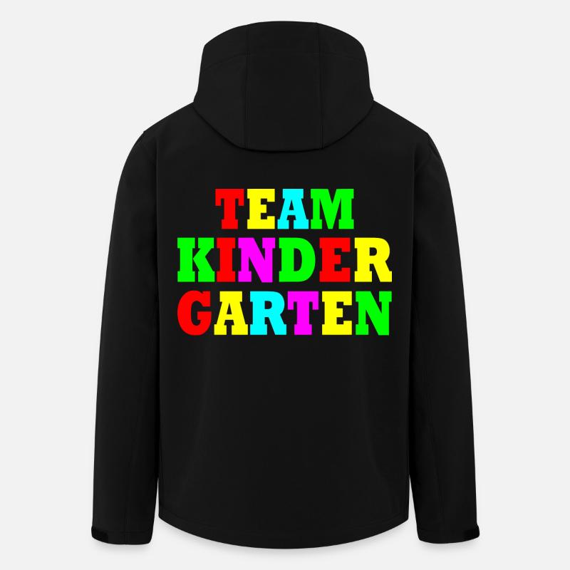 Team kindergarten - Recycelte Männer Softshell-Jacke Discoverer von Stanley/Stella - Schwarz