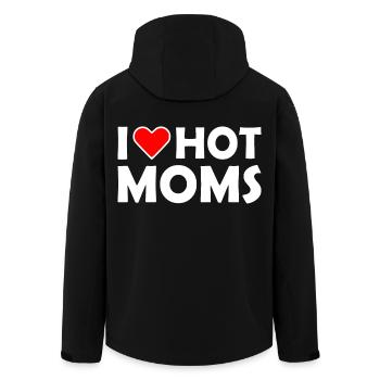 I love hot moms - Recycelte Männer Softshell-Jacke von Stanley/Stella - Schwarz - Hinten - AI Model Male 185 light (185cm)