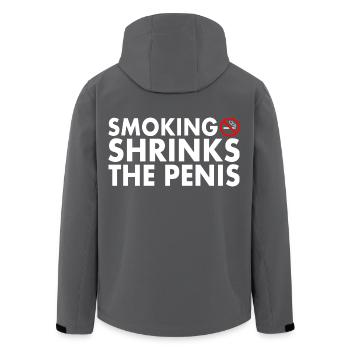 Smoking shrinks the penis - Veste softshell homme en polyester recyclé Stanley/Stella - noir - Dos - AI Model Male 185 light (185cm)