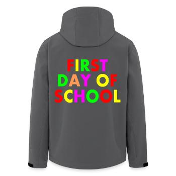 First day of school - Men’s Recycled Softshell Jacket by Stanley/Stella - black - Back - AI Model Male 185 light (185cm)