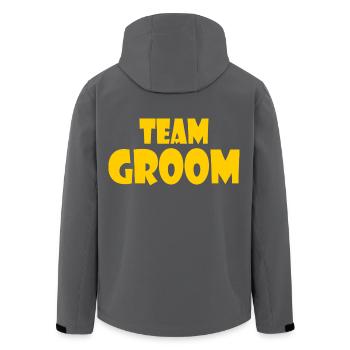 Team groom - Veste softshell homme en polyester recyclé Stanley/Stella - noir - Dos - AI Model Male 185 light (185cm)