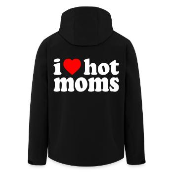 I love hot moms - Recycelte Männer Softshell-Jacke von Stanley/Stella - Schwarz - Hinten - AI Model Male 185 light (185cm)