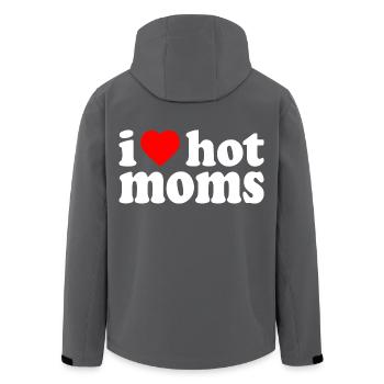 I love hot moms - Recycelte Männer Softshell-Jacke von Stanley/Stella - Anthrazit - Hinten - AI Model Male 185 light (185cm)
