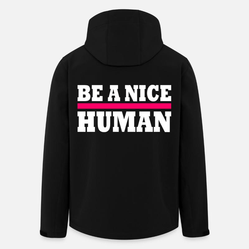Be a nice human - Veste softshell homme en polyester recyclé Stanley/Stella - noir