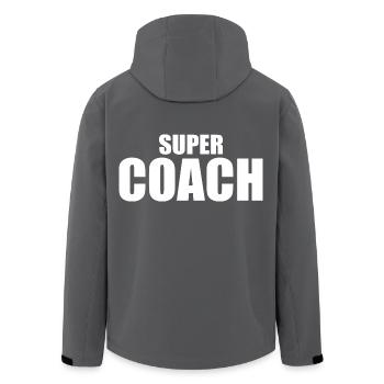 Coach - Veste softshell homme en polyester recyclé Stanley/Stella - noir - Dos - AI Model Male 185 light (185cm)