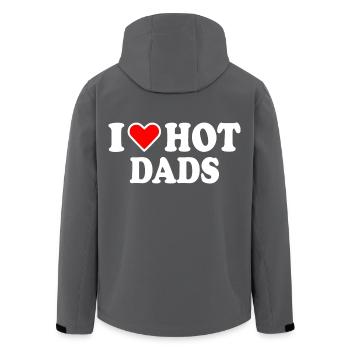 I love hot dads - Recycelte Männer Softshell-Jacke von Stanley/Stella - Schwarz - Hinten - AI Model Male 185 light (185cm)