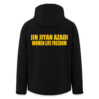 jin jiyan azadi women life freedom - Veste softshell homme en polyester recyclé Stanley/Stella - noir - Dos - AI Model Male 185 light (185cm)