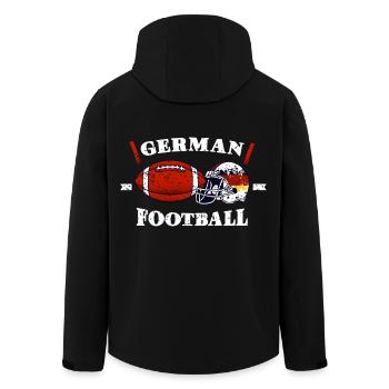 Deutscher Football - Recycelte Männer Softshell-Jacke von Stanley/Stella - Schwarz - Hinten - AI Model Male 185 light (185cm)