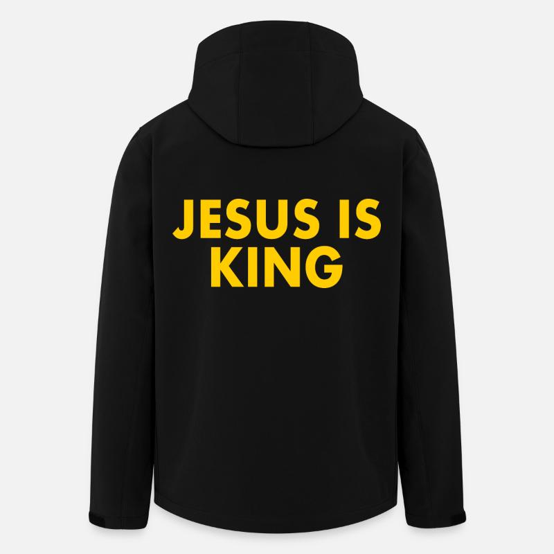 Jesus is king - Veste softshell homme en polyester recyclé Stanley/Stella - noir