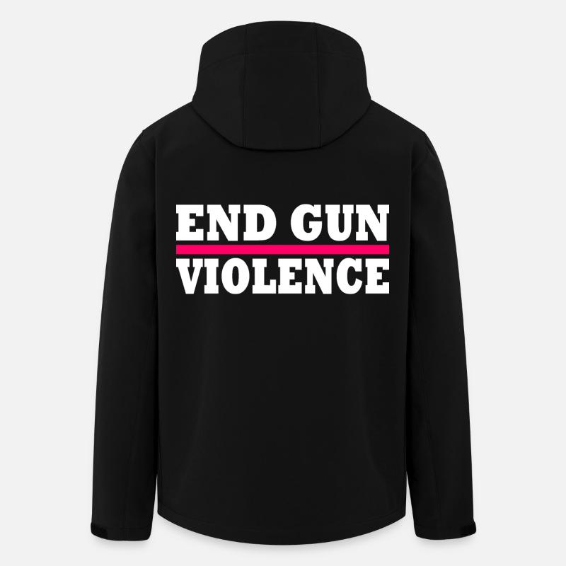 End gun violence - Veste softshell homme en polyester recyclé Stanley/Stella - noir