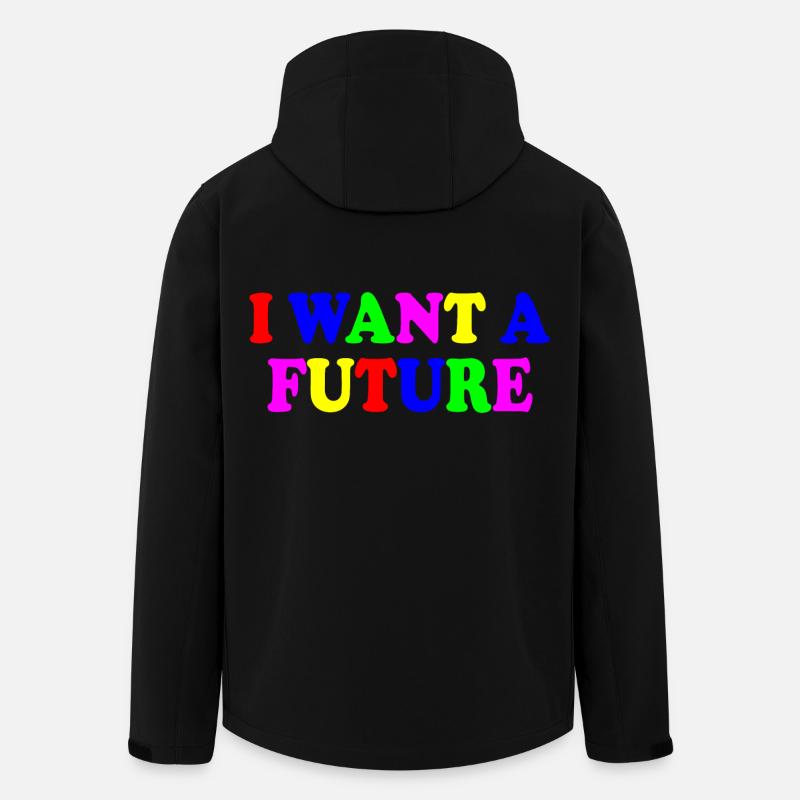 I want a future - Men’s Recycled Softshell Jacket by Stanley/Stella - black