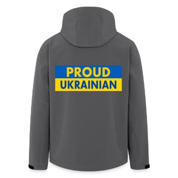 Proud ukrainian - Recycelte Männer Softshell-Jacke von Stanley/Stella - Schwarz - Hinten - AI Model Male 185 light (185cm)