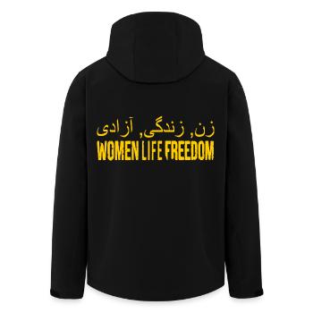Women life freedom iran - Recycelte Männer Softshell-Jacke von Stanley/Stella - Schwarz - Hinten - AI Model Male 185 light (185cm)
