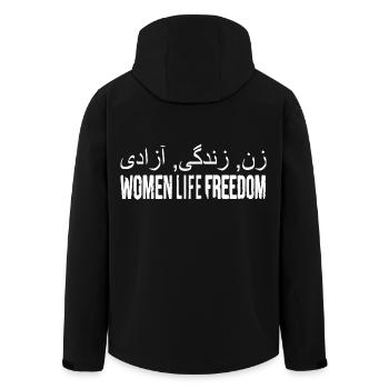 Women life freedom iran - Recycelte Männer Softshell-Jacke von Stanley/Stella - Schwarz - Hinten - AI Model Male 185 light (185cm)