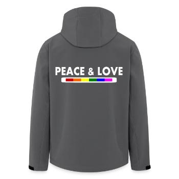 Peace and love - Veste softshell homme en polyester recyclé Stanley/Stella - charbon - Dos - AI Model Male 185 light (185cm)