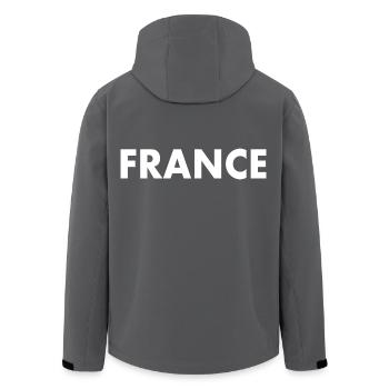 France - Veste softshell homme en polyester recyclé Stanley/Stella - noir - Dos - AI Model Male 185 light (185cm)