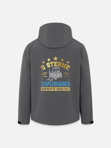 Stapler / Staplerfahrer - Recycelte Männer Softshell-Jacke von Stanley/Stella - Schwarz