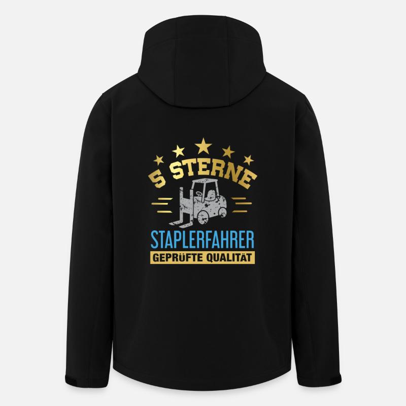 Stapler / Staplerfahrer - Recycelte Männer Softshell-Jacke von Stanley/Stella - Schwarz