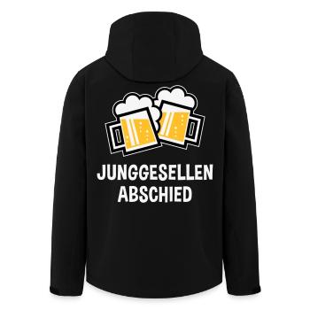 Junggesellenabschied (Bier Bayrische Bierkrüge 3C) - Recycelte Männer Softshell-Jacke von Stanley/Stella - Schwarz - Hinten - AI Model Male 185 light (185cm)