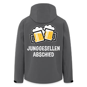 Junggesellenabschied (Bier Bayrische Bierkrüge 3C) - Recycelte Männer Softshell-Jacke von Stanley/Stella - Anthrazit - Hinten - AI Model Male 185 light (185cm)