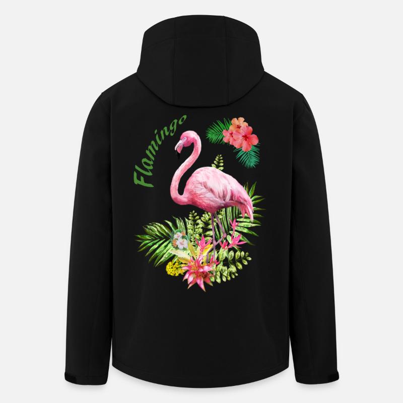 Flamingo - Recycelte Männer Softshell-Jacke von Stanley/Stella - Schwarz