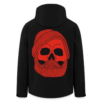 Red fisherman's skull - Men’s Recycled Softshell Jacket by Stanley/Stella - black - Back - AI Model Male 185 light (185cm)