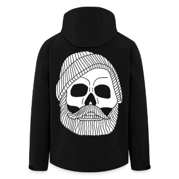 Skull of a white fisherman - Men’s Recycled Softshell Jacket by Stanley/Stella - black - Back - AI Model Male 185 light (185cm)