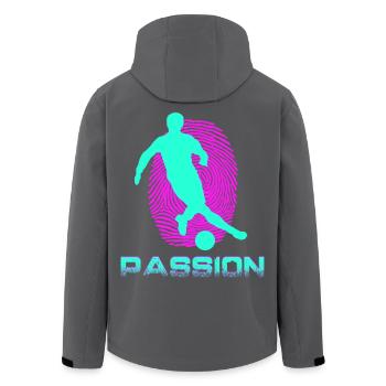 Football - Recycelte Männer Softshell-Jacke von Stanley/Stella - Schwarz - Hinten - AI Model Male 185 light (185cm)