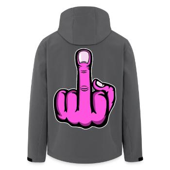 Doigt du milieu Doigt puant Baise Tu Design - Veste softshell homme en polyester recyclé Stanley/Stella - noir - Dos - AI Model Male 185 light (185cm)