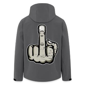 Doigt du milieu Doigt puant Baise Tu Design - Veste softshell homme en polyester recyclé Stanley/Stella - noir - Dos - AI Model Male 185 light (185cm)
