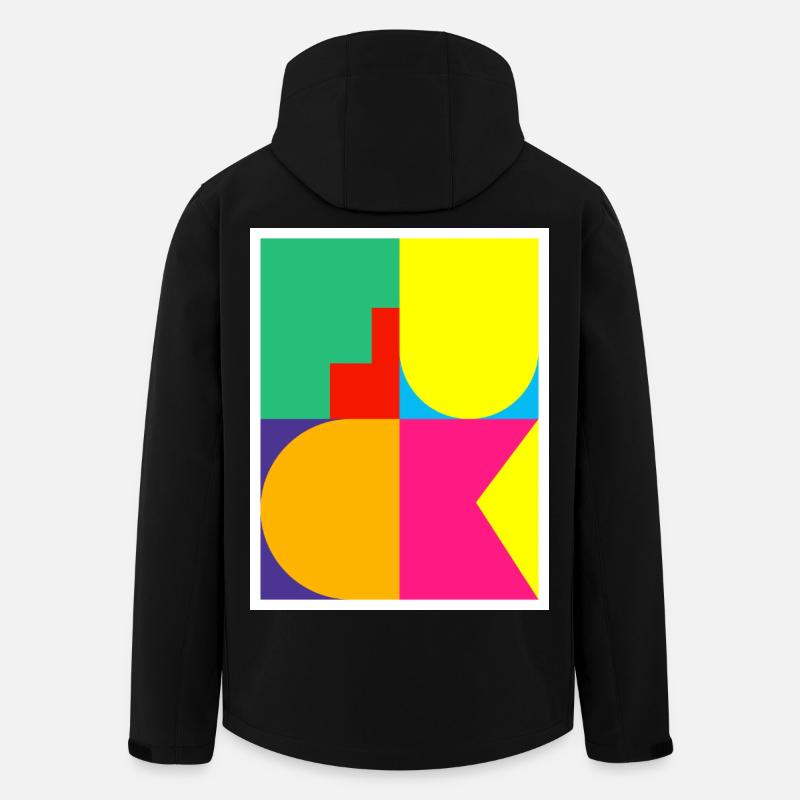 Pop-Art-F-Wort - Recycelte Männer Softshell-Jacke von Stanley/Stella - Schwarz