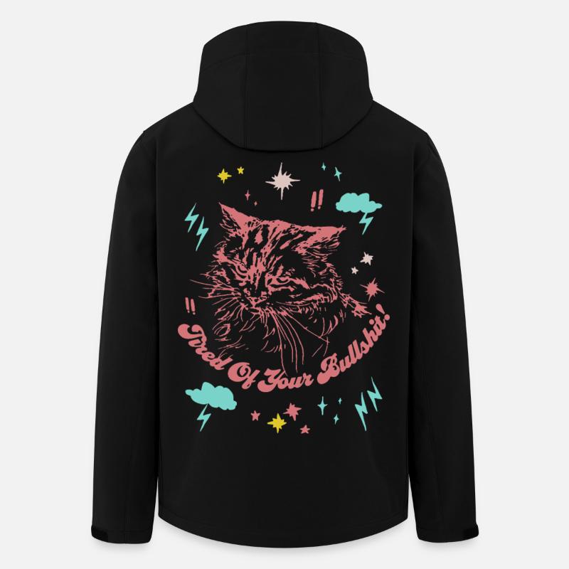 FATIGUÉ DE TES CONNERIES - Veste softshell homme en polyester recyclé Stanley/Stella - noir